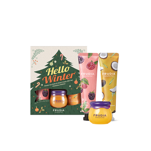 [Frudia] Honey Lip Balm & Hand Cream Gift Set (Hello Winter Christmas Edition)
